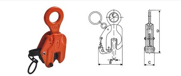 Steel lifting plate clamp